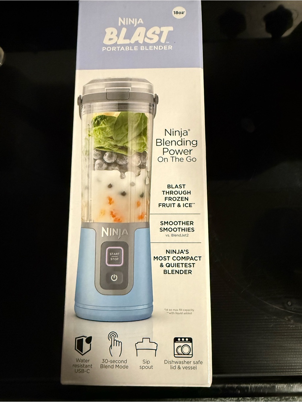 Ninja Blast Portable Blender - Blue and Silver